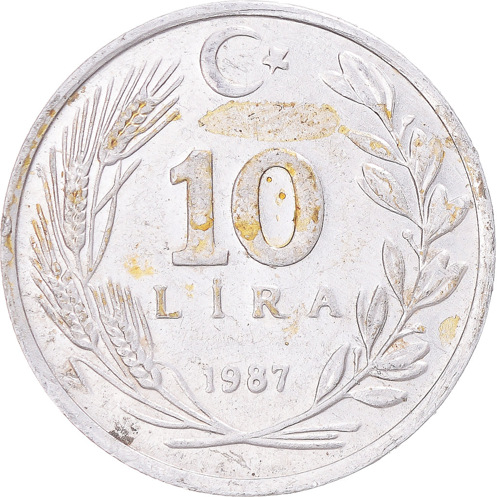 Munten, Turkije, 10 Lira, 1987