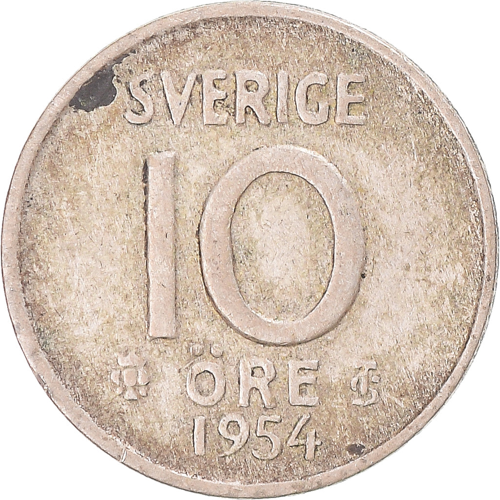 Munten, Zweden, 10 Öre, 1954