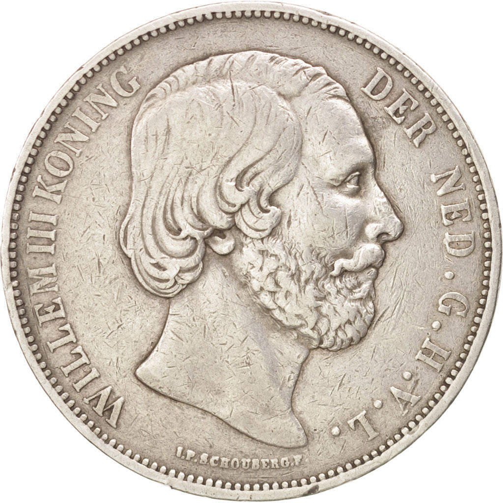 NETHERLANDS, 2-1/2 Gulden, 1872, KM #82, EF(40-45), Silver, 38, 24.85