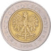 Münze, Polen, 5 Zlotych, 1994