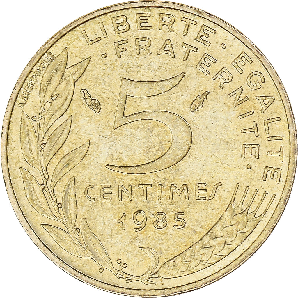 Moneda, Francia, 5 Centimes, 1985