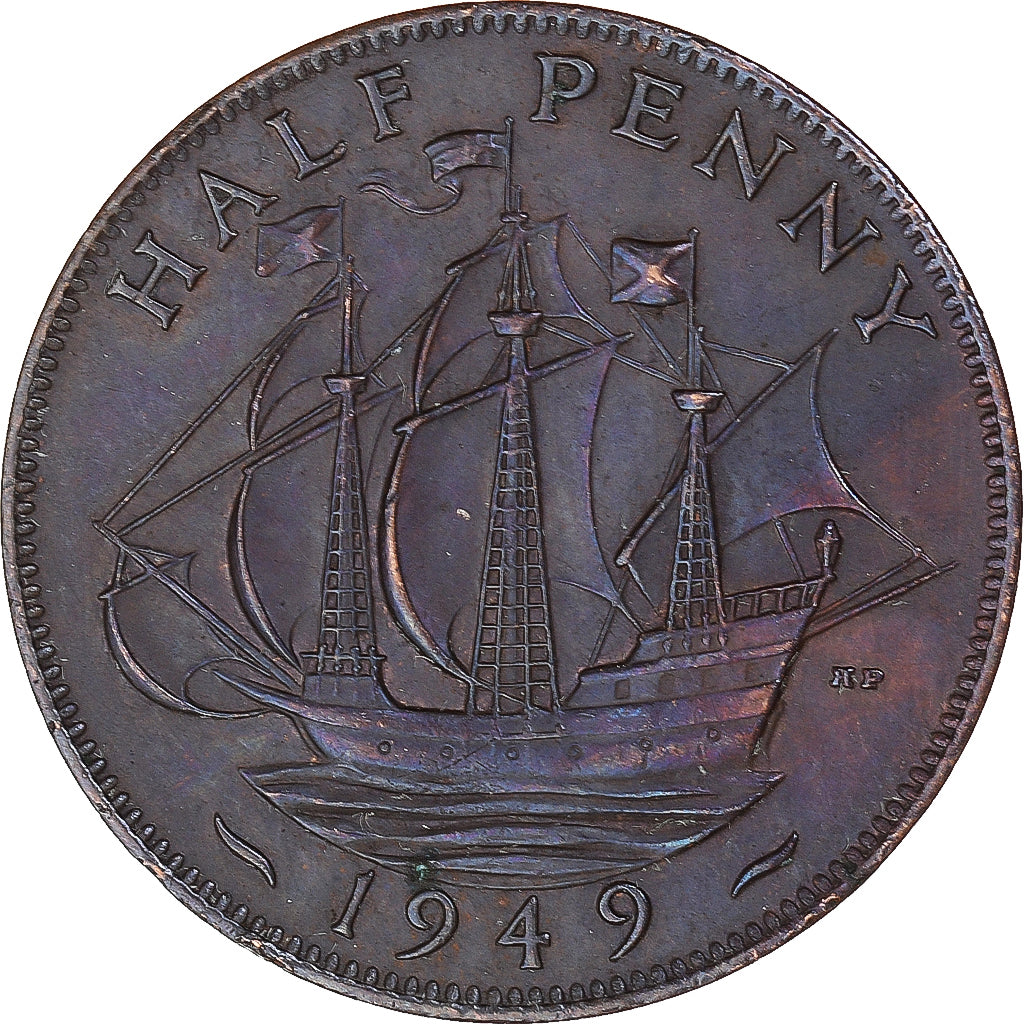 Coin, Great Britain, 1/2 Penny, 1949