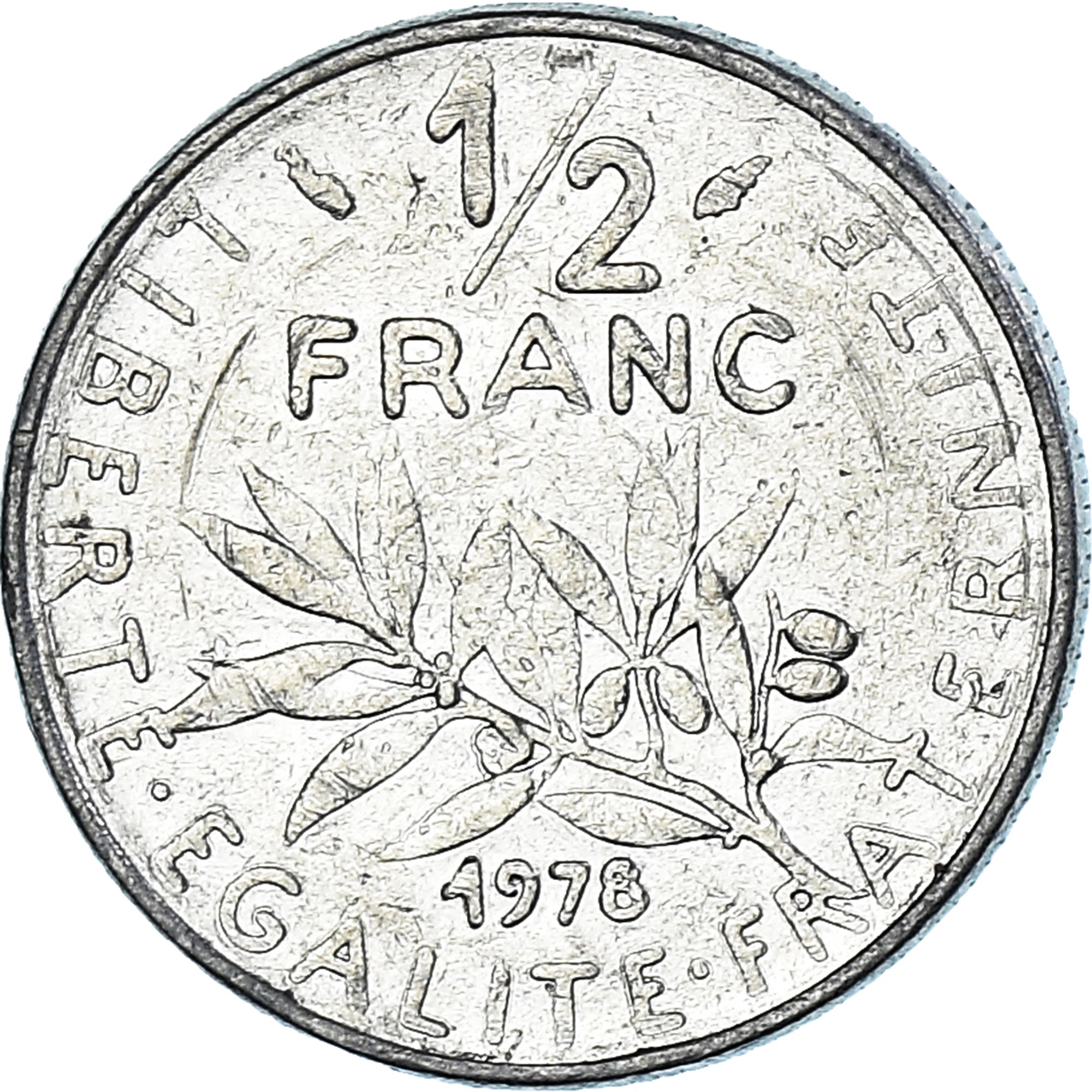 Moeda, França, 1/2 Franc, 1978