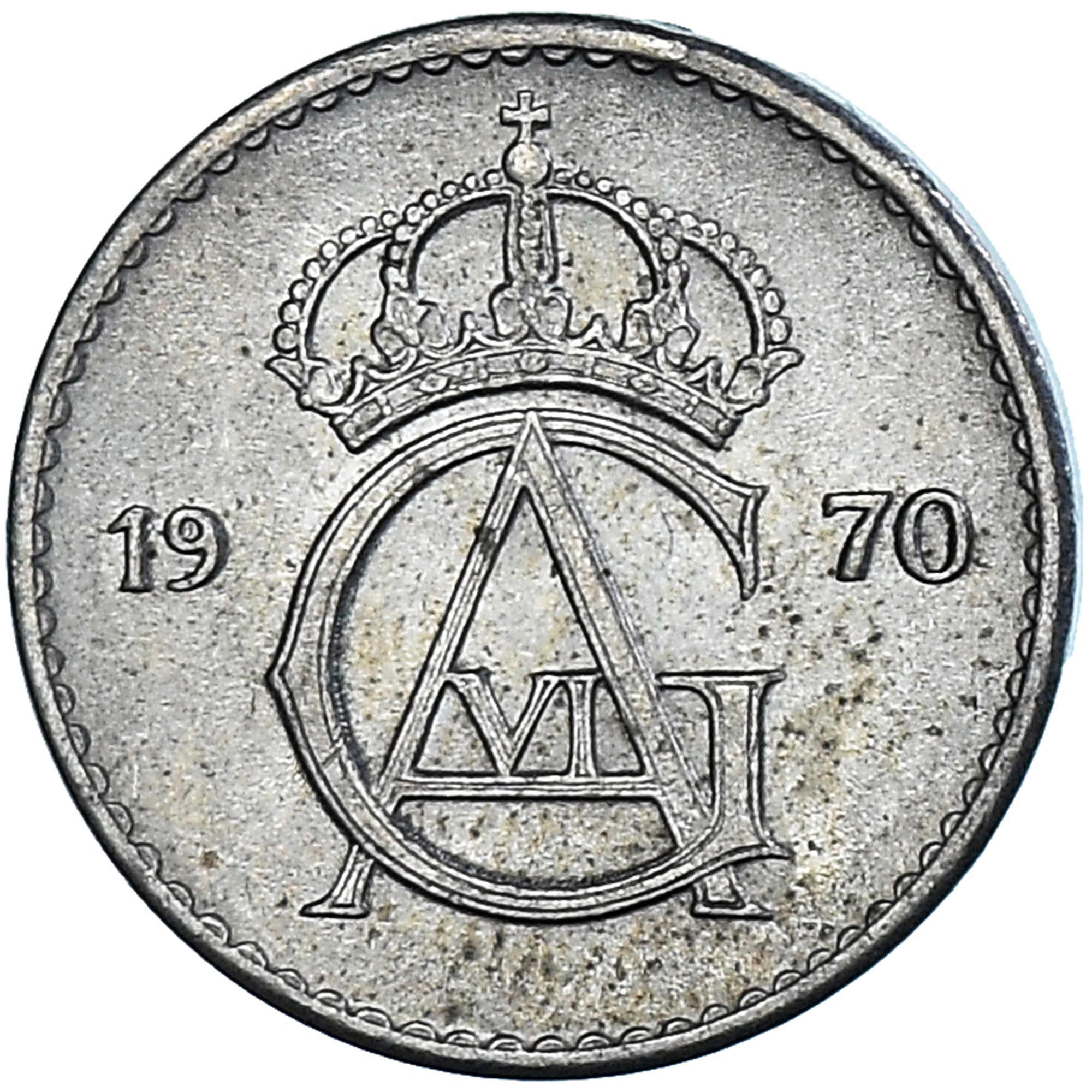 Moneta, Svezia, 25 Öre, 1970