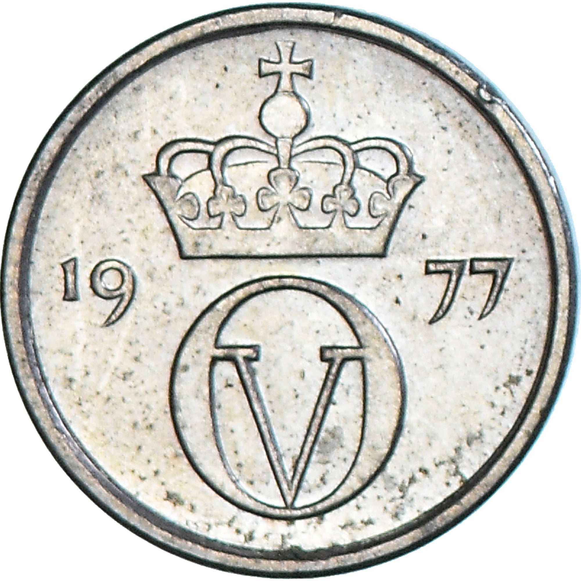 Moneta, Norwegia, 10 Öre, 1977