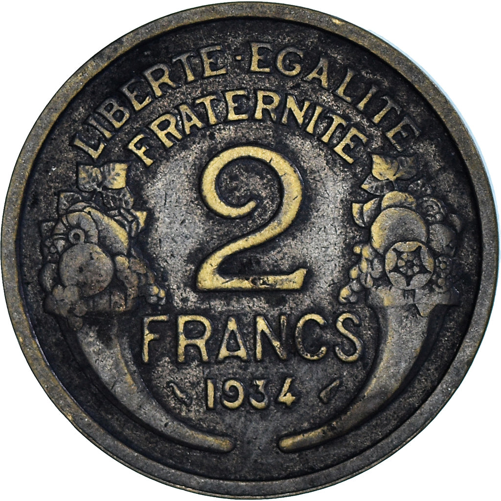Münze, Frankreich, 2 Francs, 1934