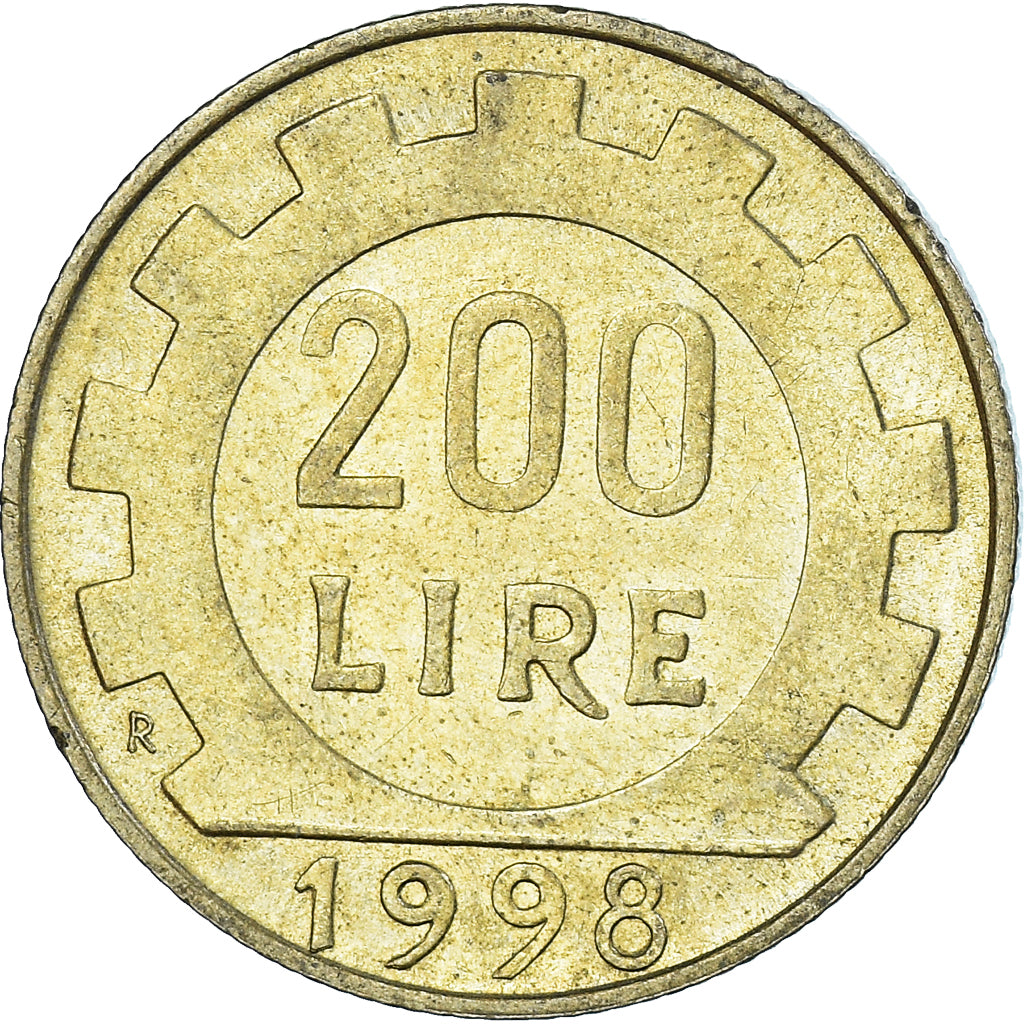 Moneda, Italia, 200 Lire, 1998
