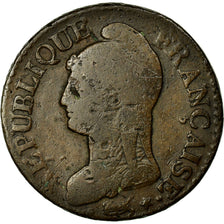 Coin, France, Dupré, 5 Centimes, 1799, Metz, VF(20-25), Bronze, KM:640.2