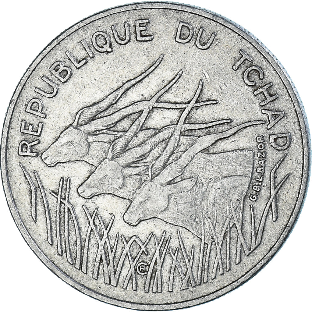 Coin, Chad, 100 Francs, 1975