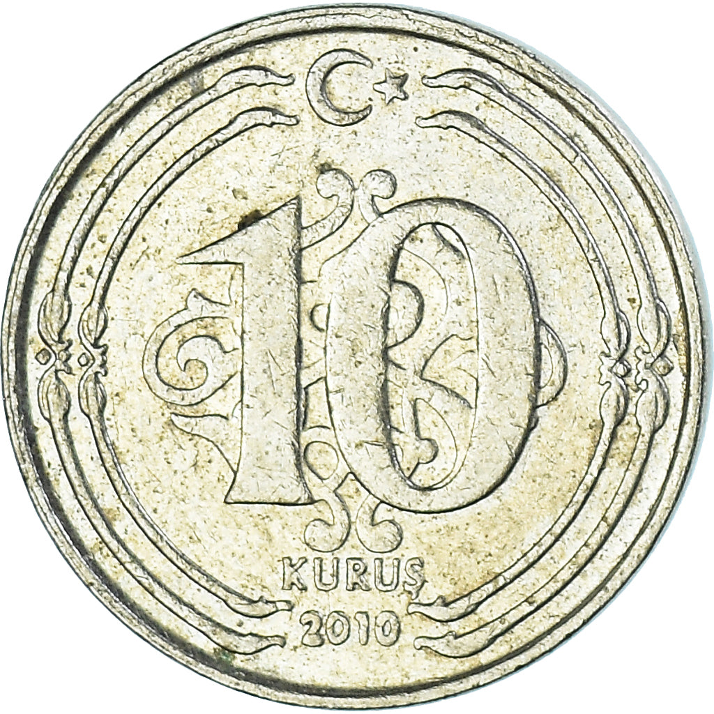 Coin, Turkey, 10 Kurus, 2010