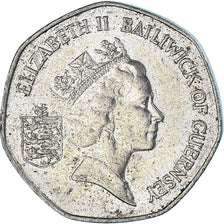Munten, Guernsey, 20 Pence, 1989