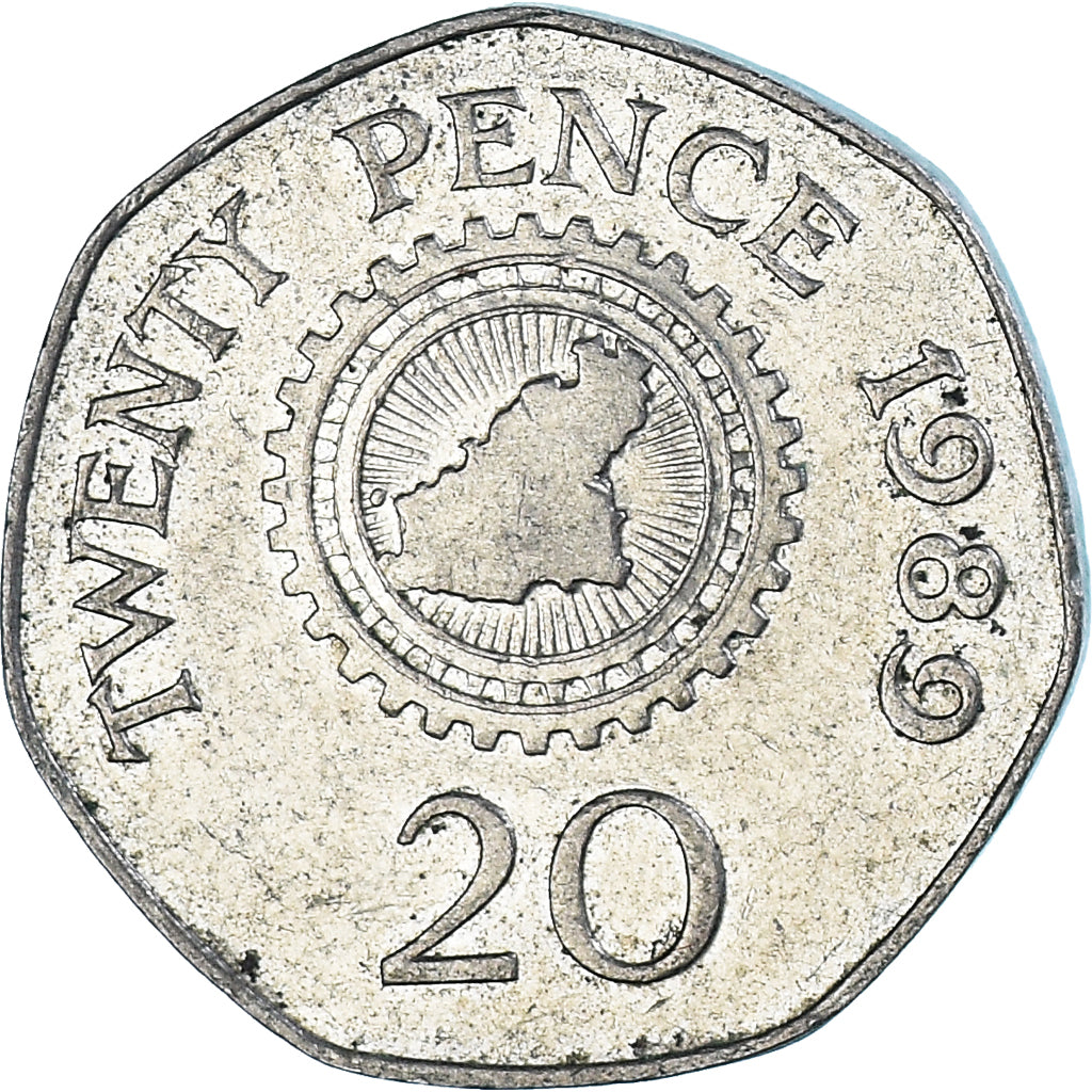 Monnaie, Guernesey, 20 Pence, 1989