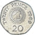 Moeda, Guernesey, 20 Pence, 1989