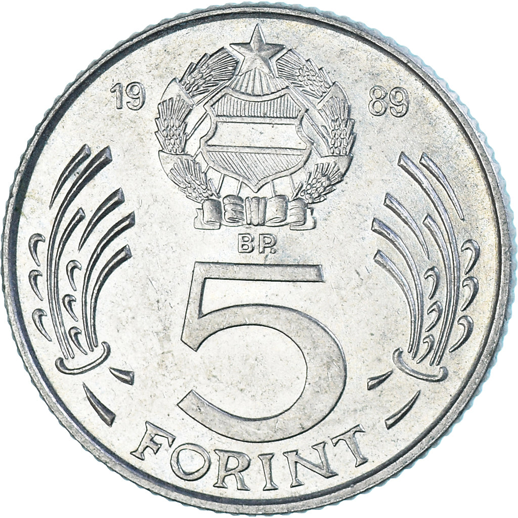 Moneta, Ungheria, 5 Forint, 1989