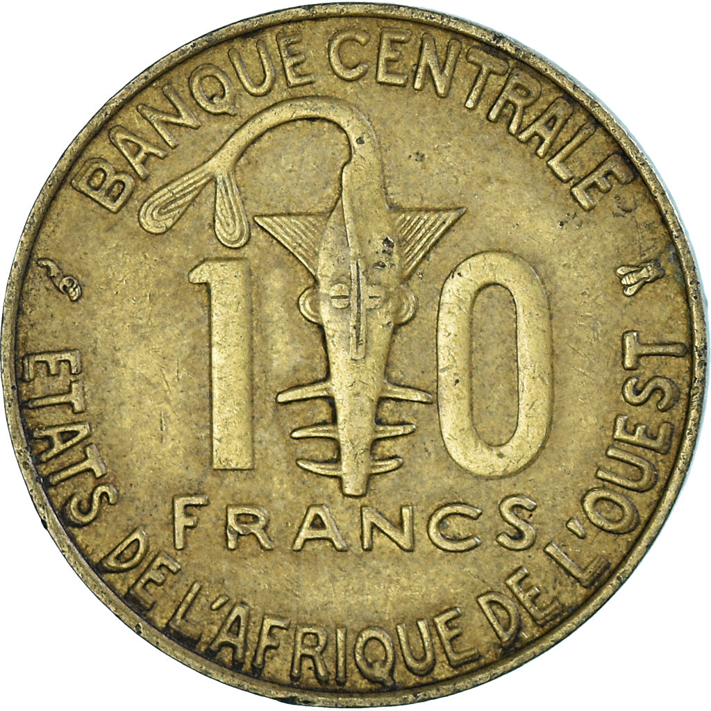 Moneta, Kraje Afryki Zachodniej, 10 Francs, 1996