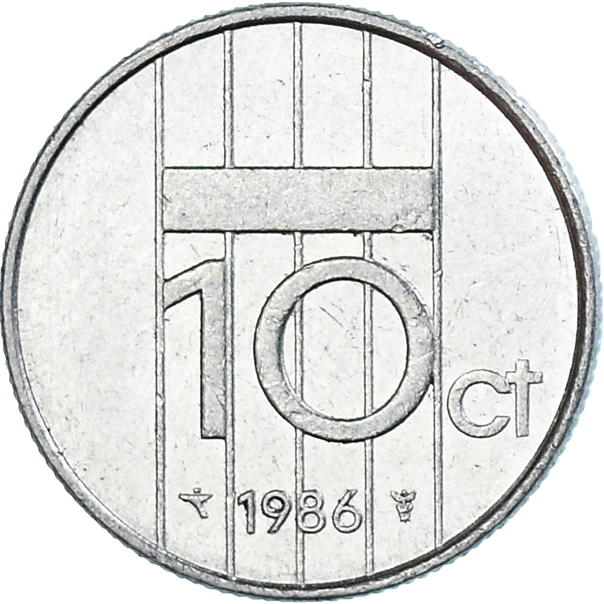 Munten, Nederland, 10 Cents, 1986