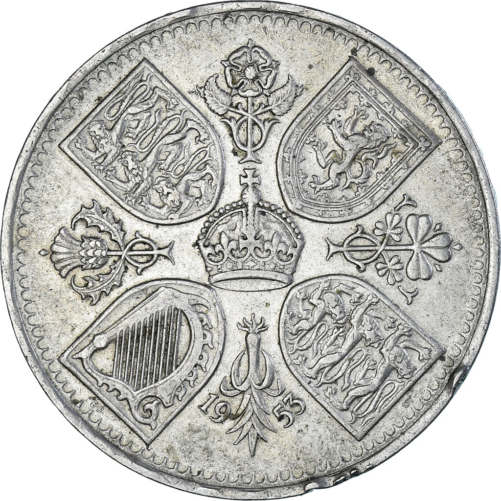 Münze, Großbritannien, 5 Shillings, 1953