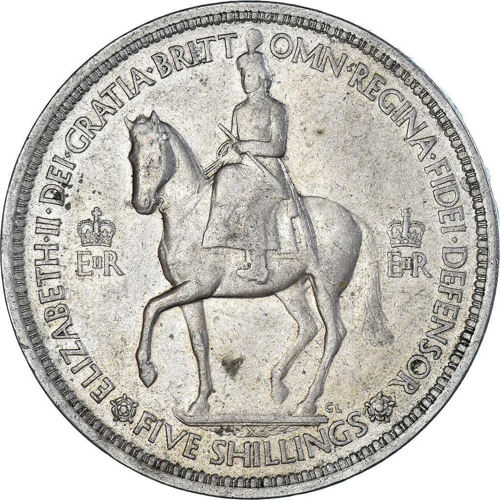 Münze, Großbritannien, 5 Shillings, 1953