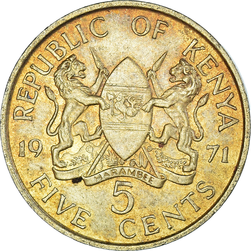 Coin, Kenya, 5 Cents, 1971