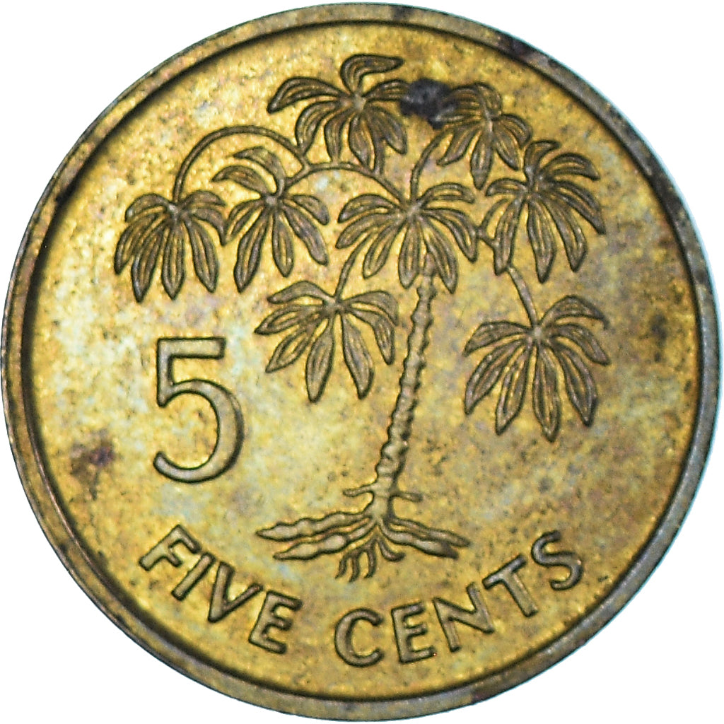Münze, Seychelles, 5 Cents, 1992