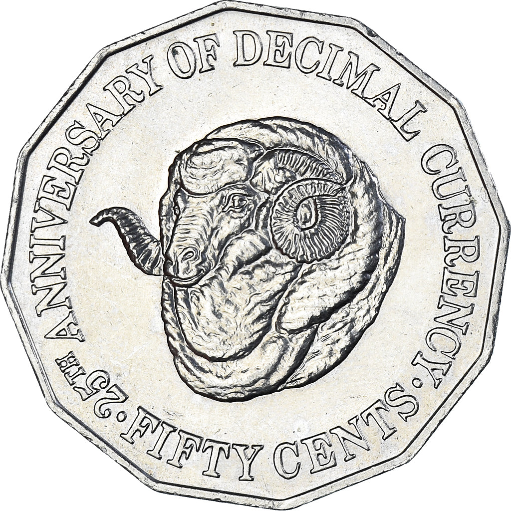 Coin, Australia, 50 Cents, 1991