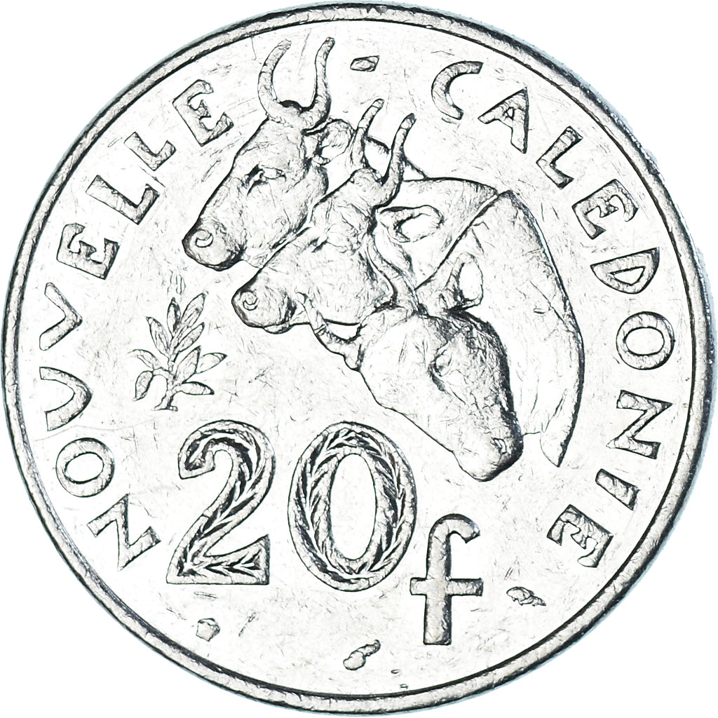 Moneta, Nowa Kaledonia, 20 Francs, 1990