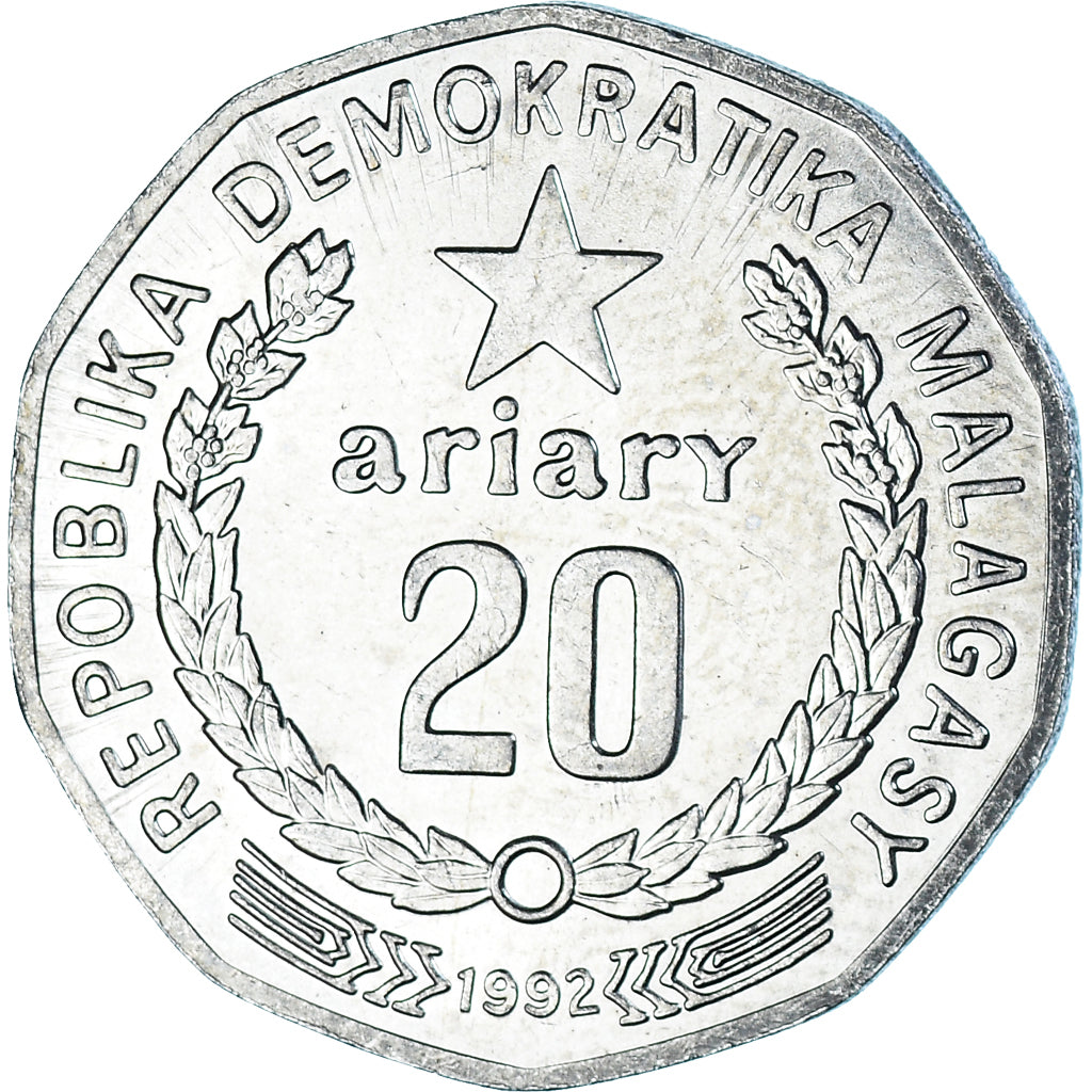 Münze, Madagascar, 20 Ariary, 1992