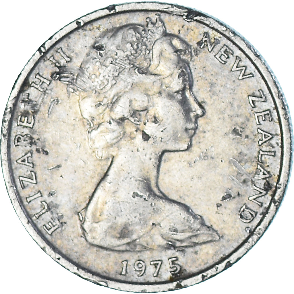 Moeda, Nova Zelândia, 5 Cents, 1975
