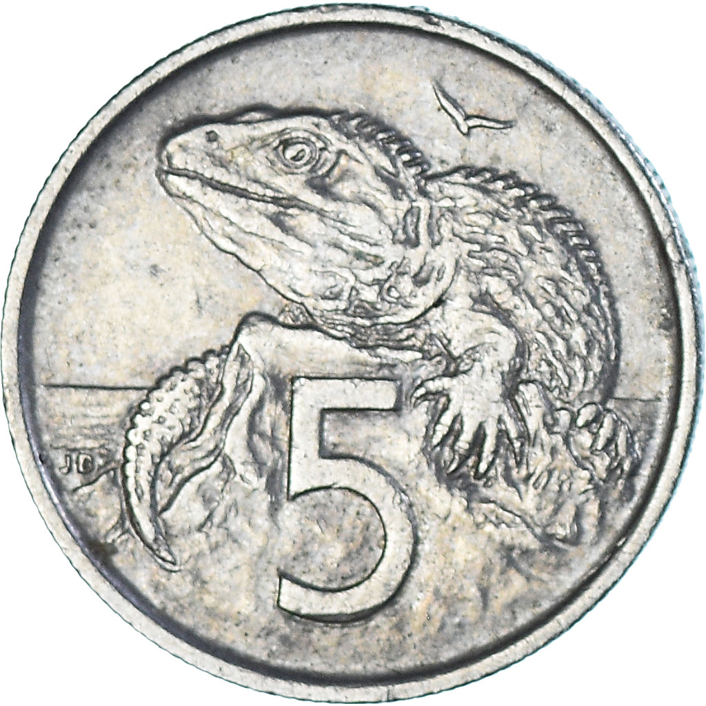 Moeda, Nova Zelândia, 5 Cents, 1975