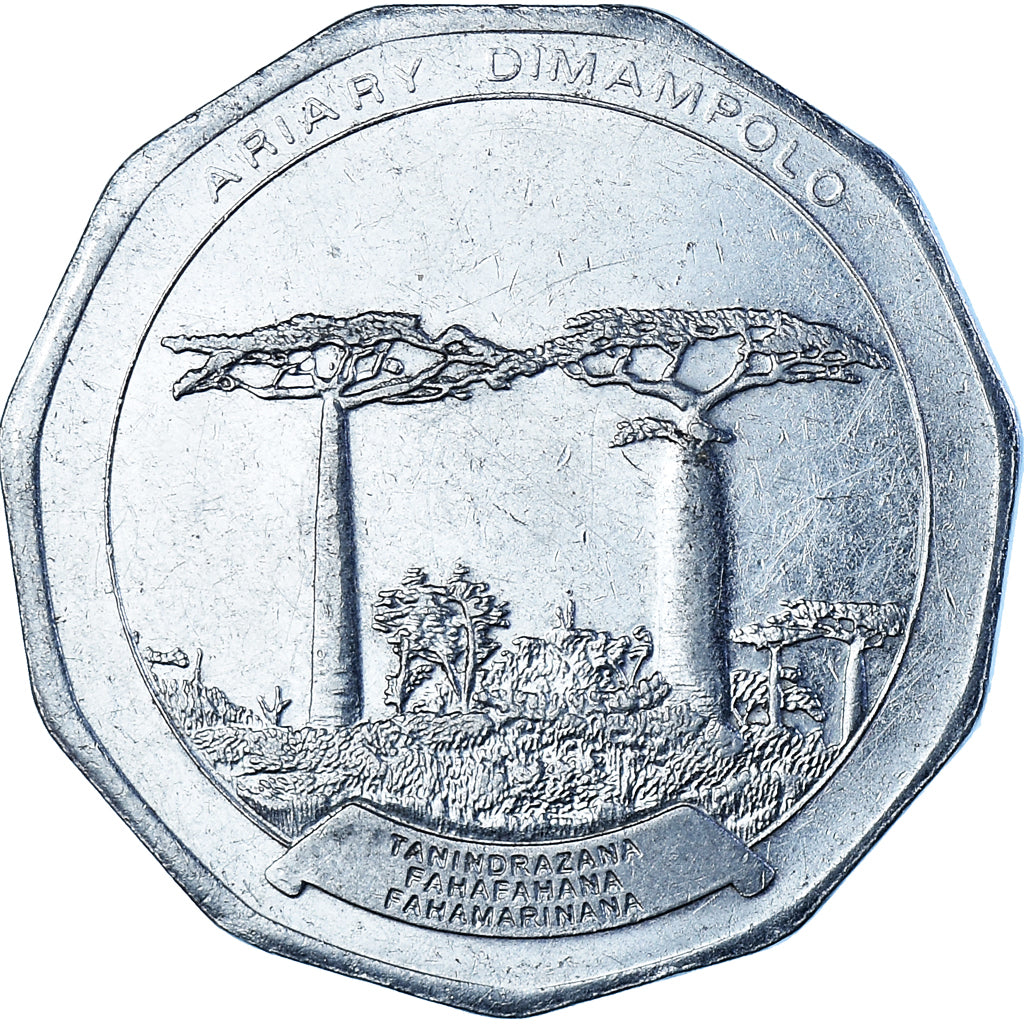 Moneda, Madagascar, 50 Ariary, 1996