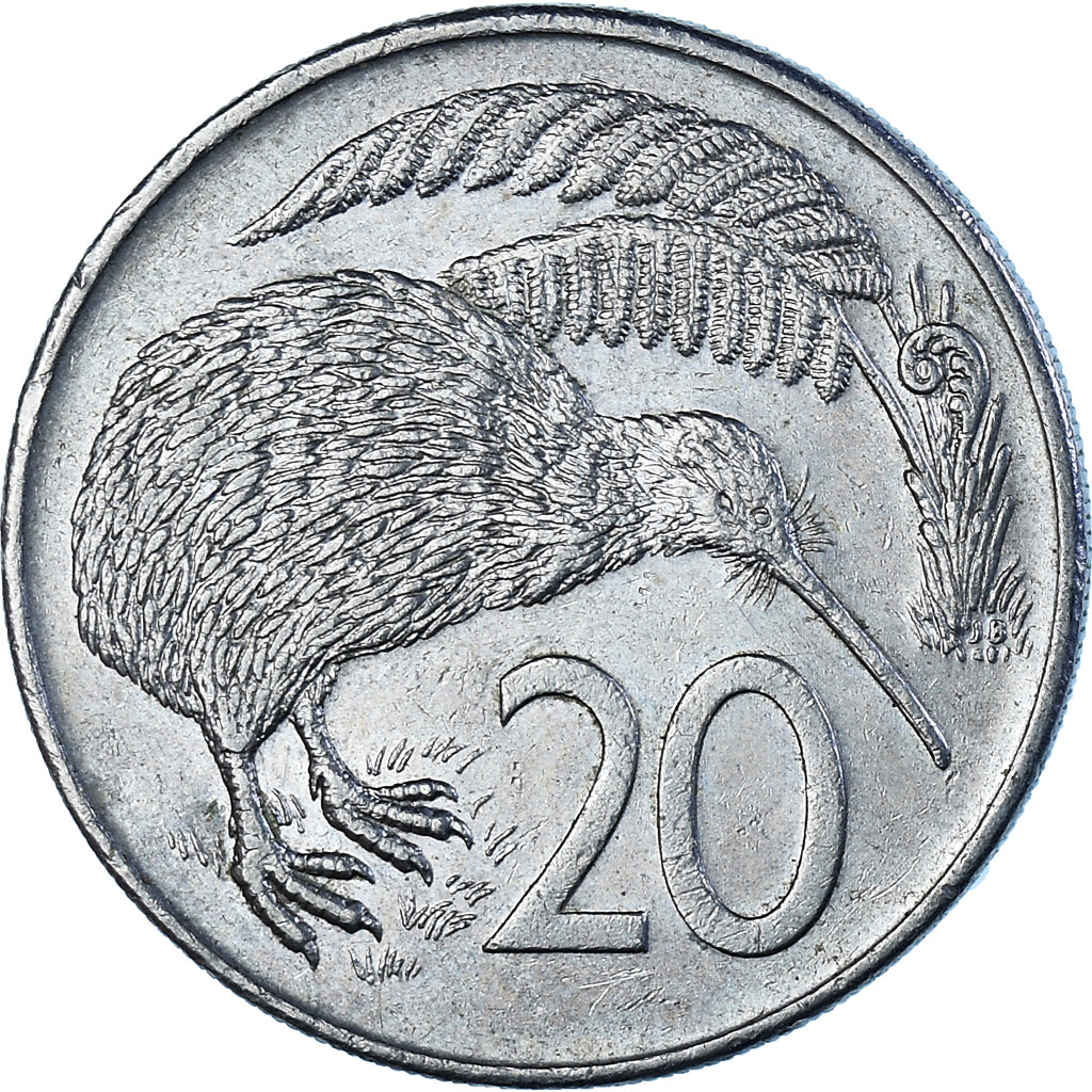 Moeda, Nova Zelândia, 20 Cents, 1982