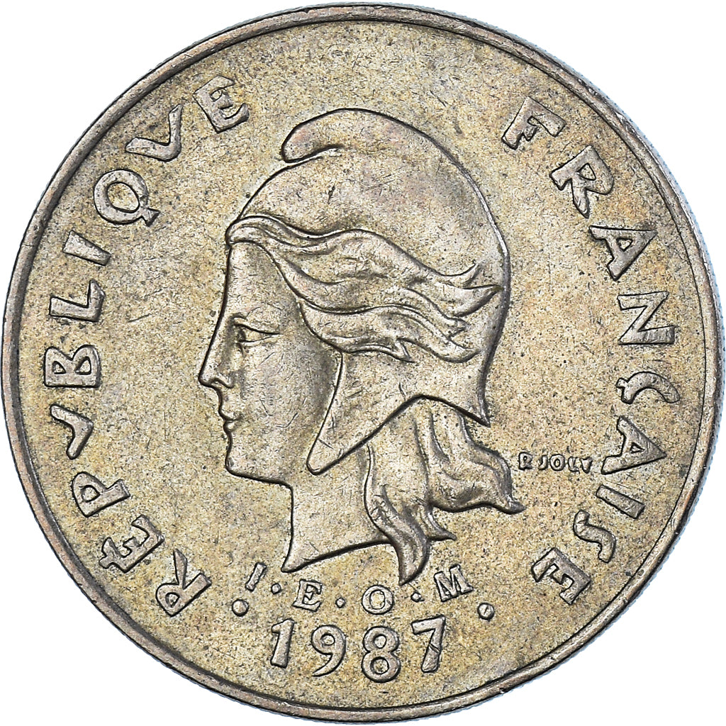 Coin, New Caledonia, 100 Francs, 1987