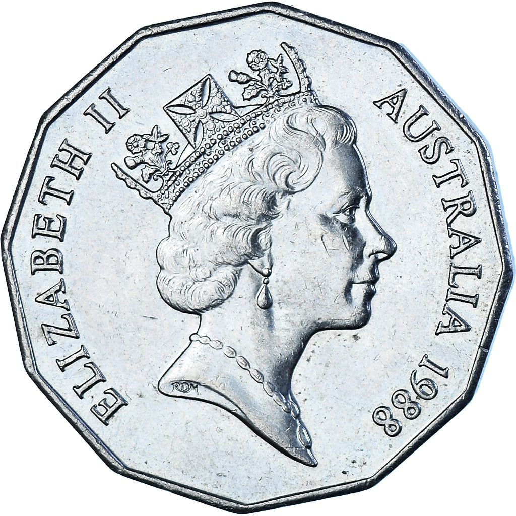 Münze, Australien, 50 Cents, 1988