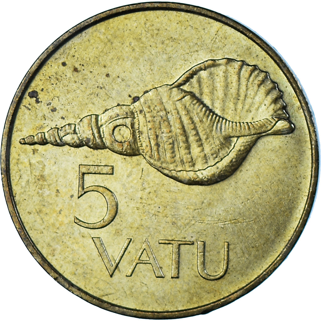 Coin, Vanuatu, 5 Vatu, 1990
