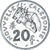 Coin, New Caledonia, 20 Francs, 1986