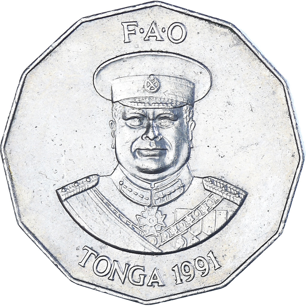 Münze, Tonga, 50 Seniti, 1991