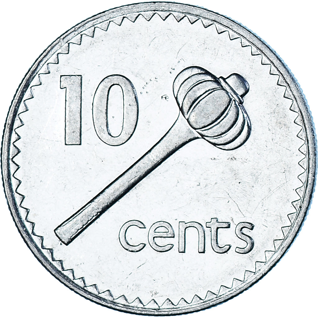 Coin, Fiji, 10 Cents, 1990