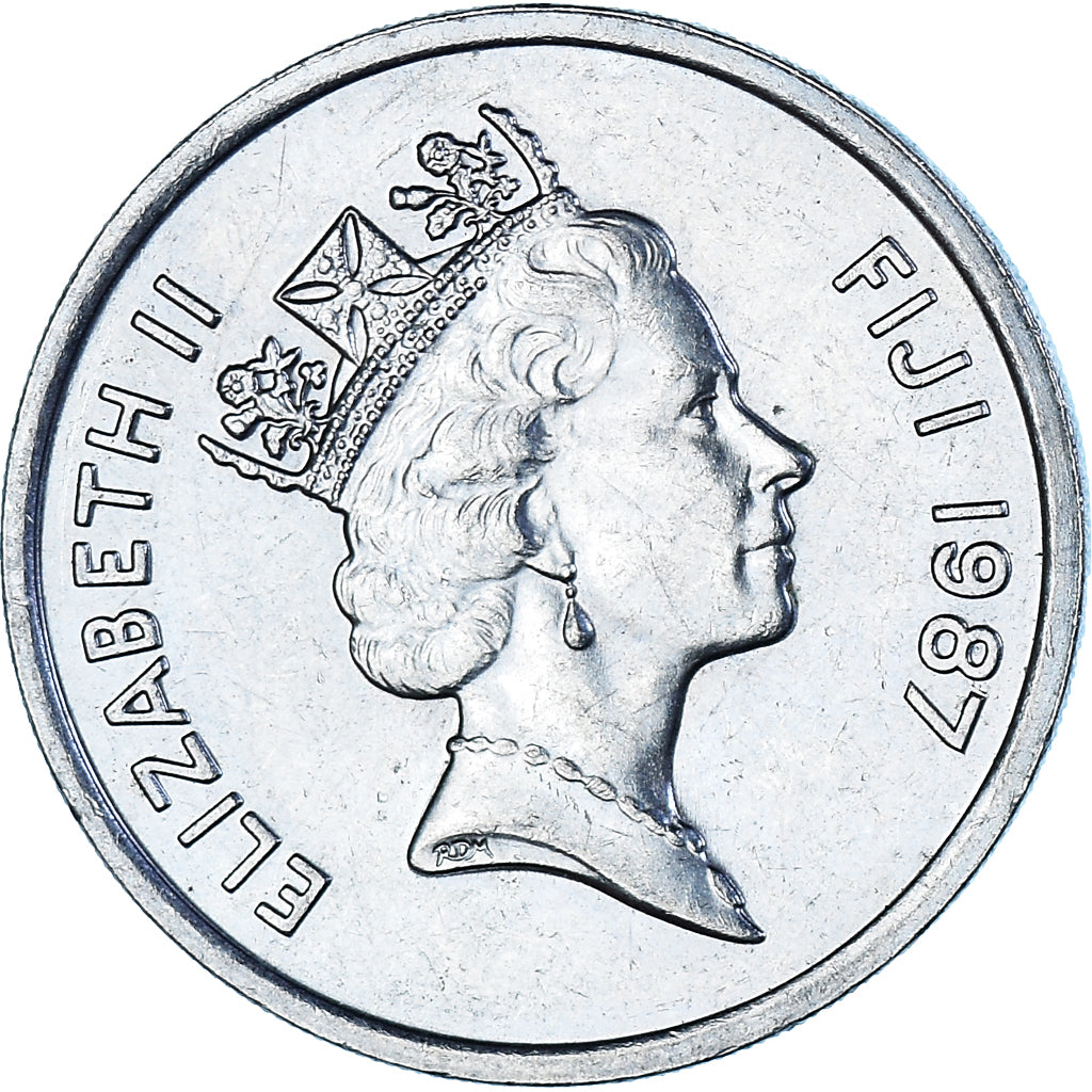 Moneda, Fiji, 20 Cents, 1987