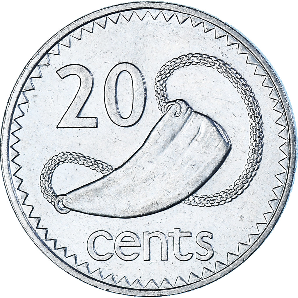 Moneda, Fiji, 20 Cents, 1987
