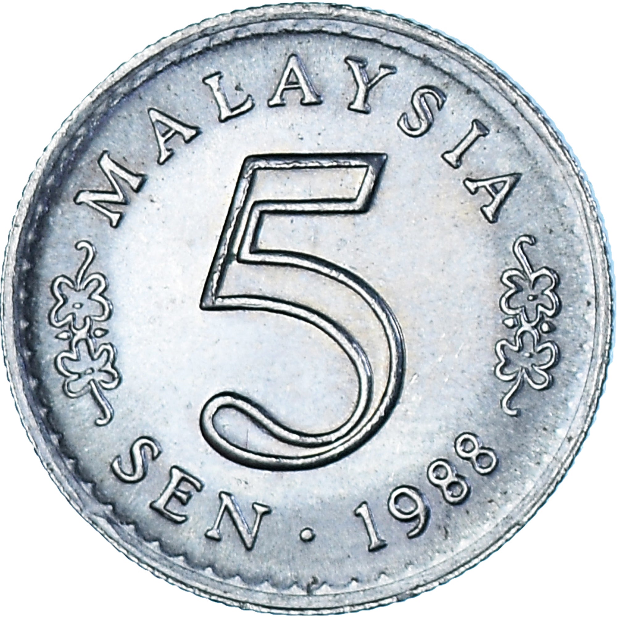 Munten, Maleisië, 5 Sen, 1988