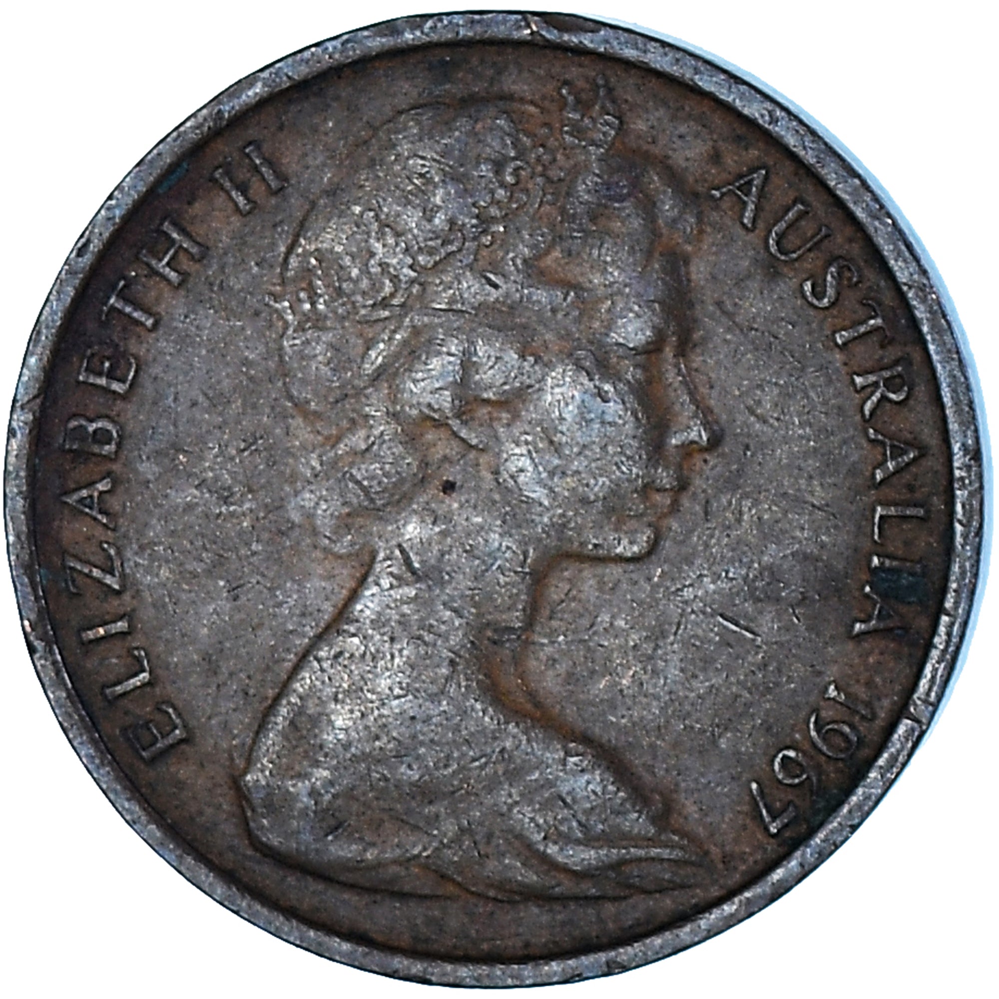 Moeda, Austrália, Cent, 1967