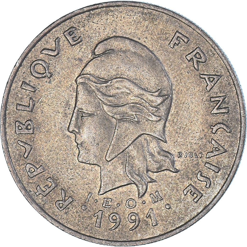 Moneta, Nuova Caledonia, 100 Francs, 1991