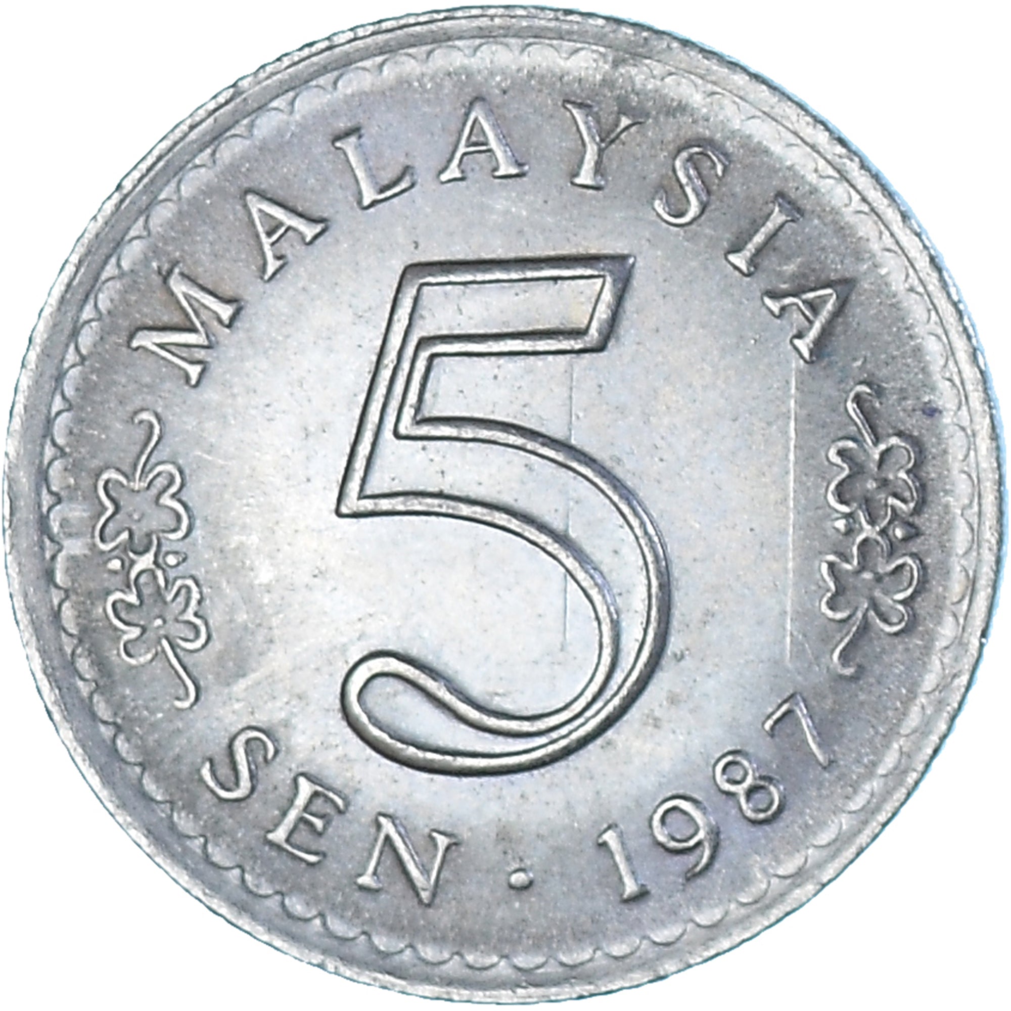 Monnaie, Malaysie, 5 Sen, 1987