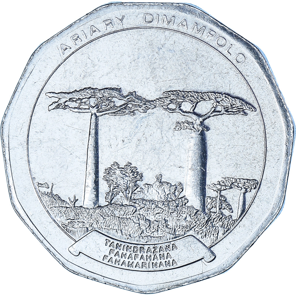 Coin, Madagascar, 50 Ariary, 1996