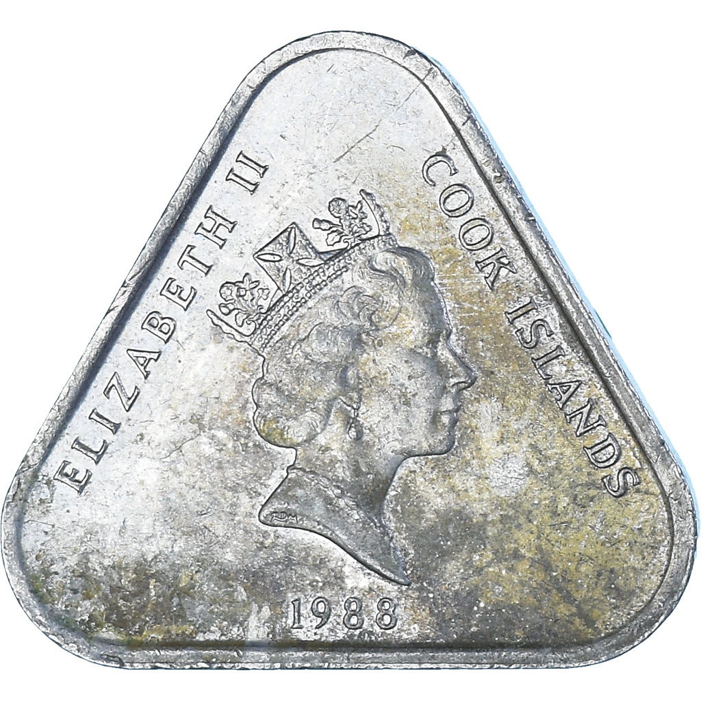 Coin, Cook Islands, 2 Dollars, 1988