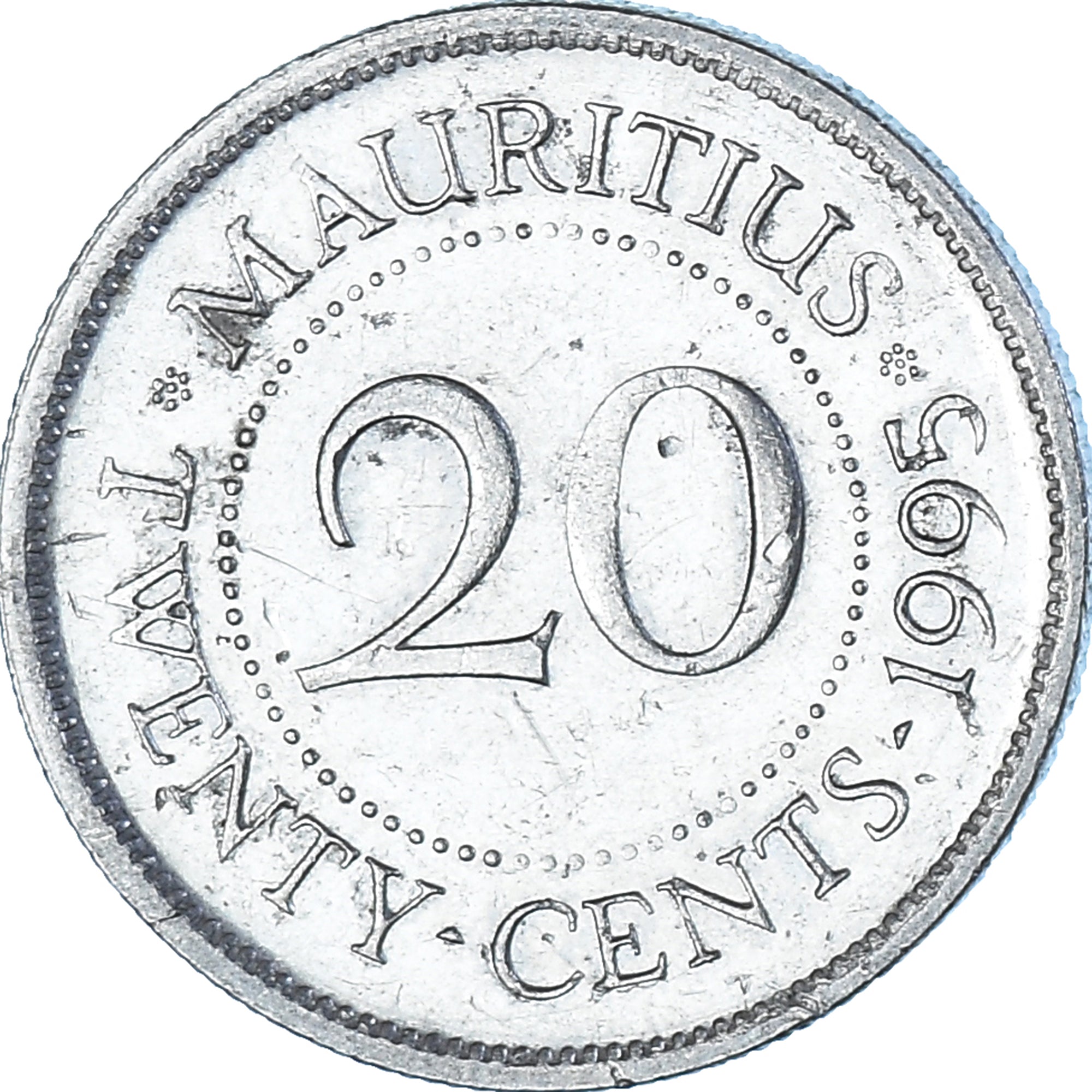 Münze, Mauritius, 20 Cents, 1995