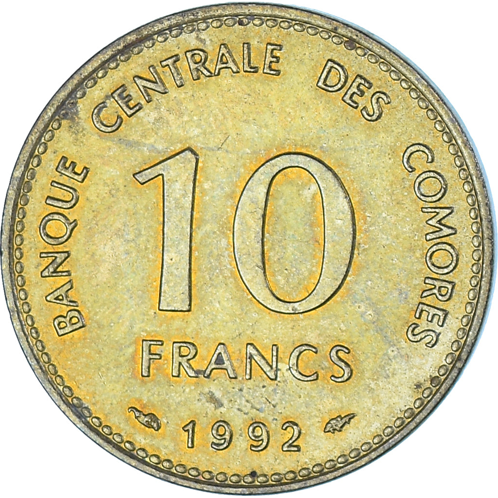 Coin, Comoros, 10 Francs, 1992