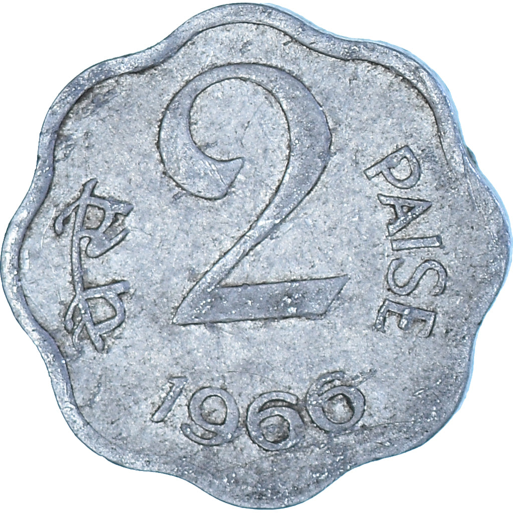 Münze, India, 2 Paise, 1966