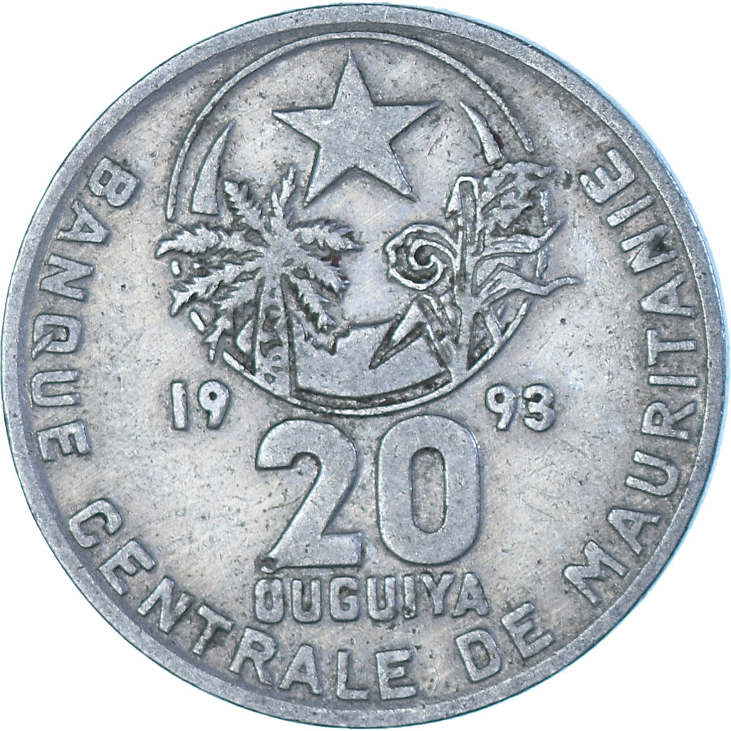 Mauritania, 20 Ouguiya, 1993