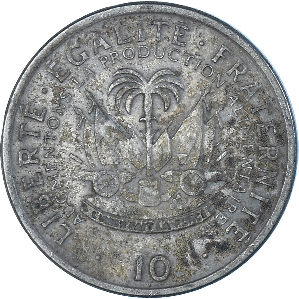 Munten, Haïti, 10 Centimes, 1975
